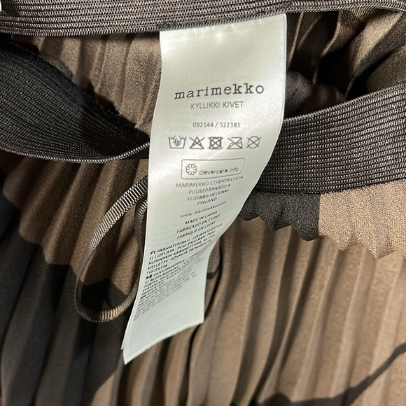 Marimekko Brown Midi A-Line Skirt Kyllikki Kivet Size Small - Picture 10 of 10